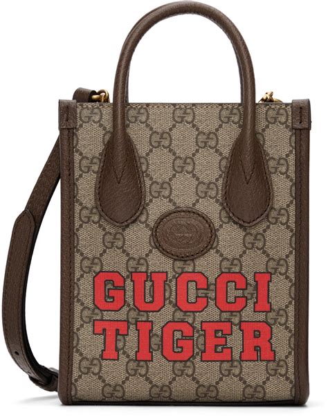 gucci tiger medium tote|gucci canvas large tote.